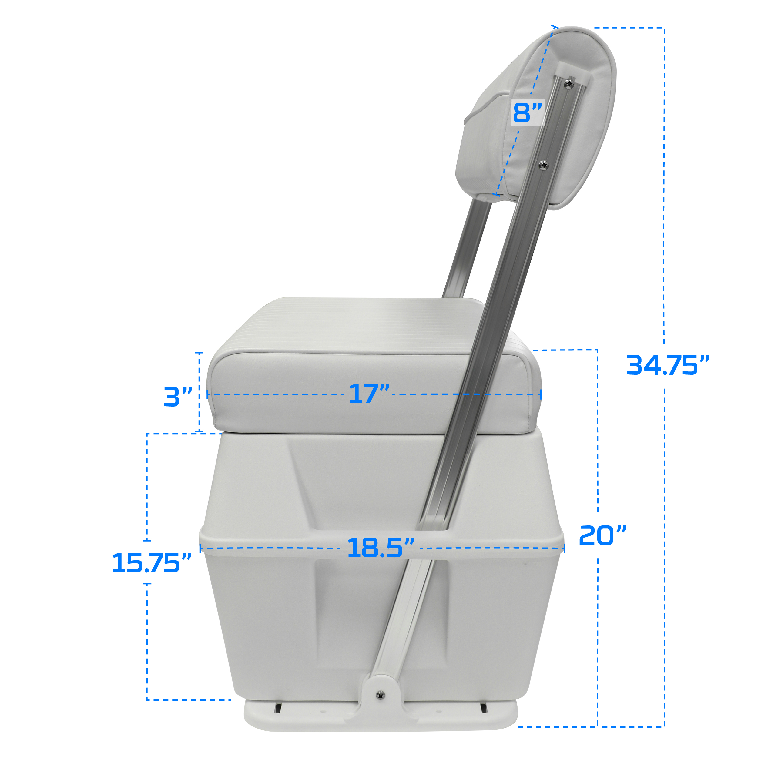 Wise 8WD159-784 Offshore Series 50 Quart Swingback Cooler Seat